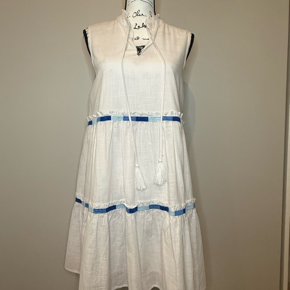 J.Marie White Sleeveless Dress, Size SMALL